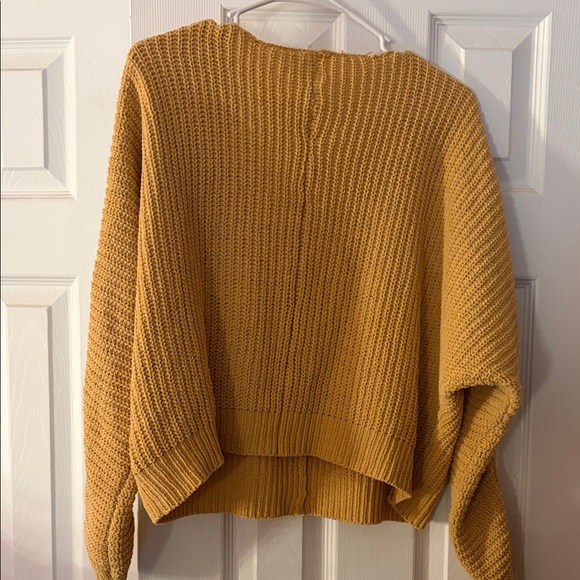 Essentials Mustard V-Neck Sweater - Picture 5 of 5